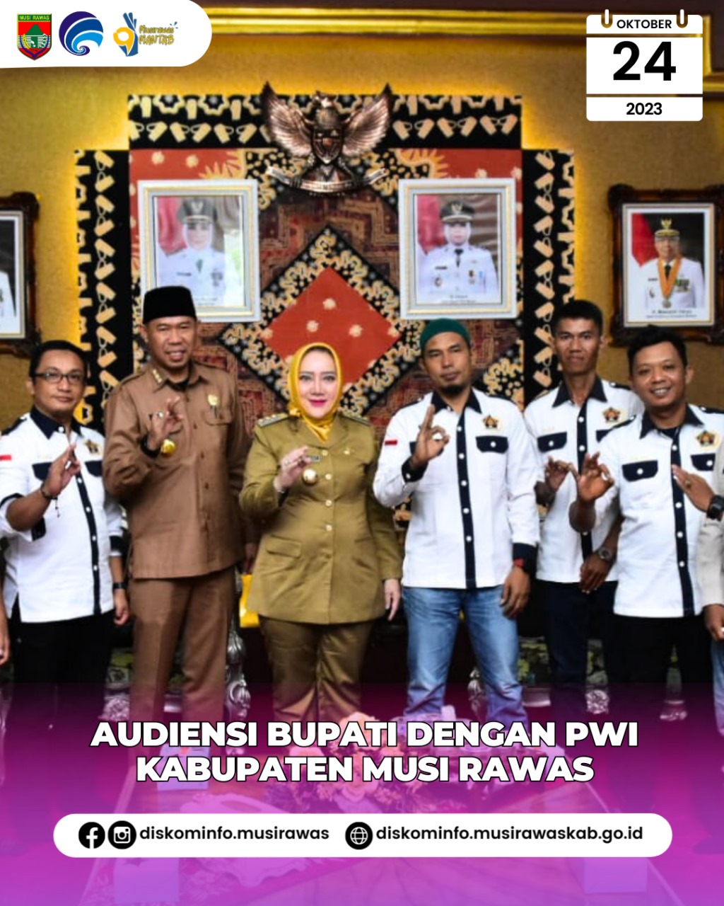 Audiensi Bupati Musi Rawas dengan PWI Kabupaten Musi Rawas