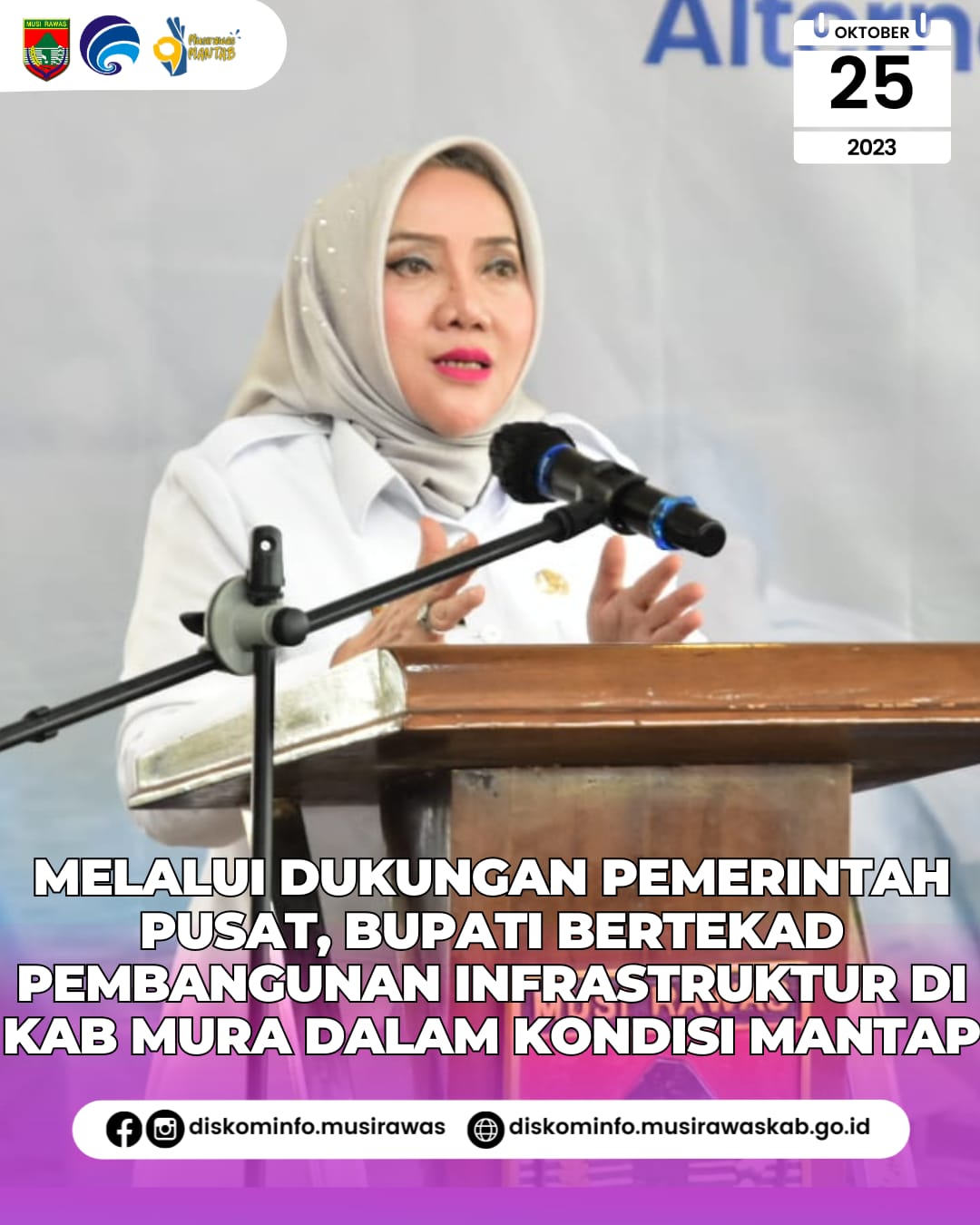 Melalui Dukungan Pemerintah Pusat, Bupati Bertekad Pembangunan Infrastruktur di Kabupaten Musi Rawas