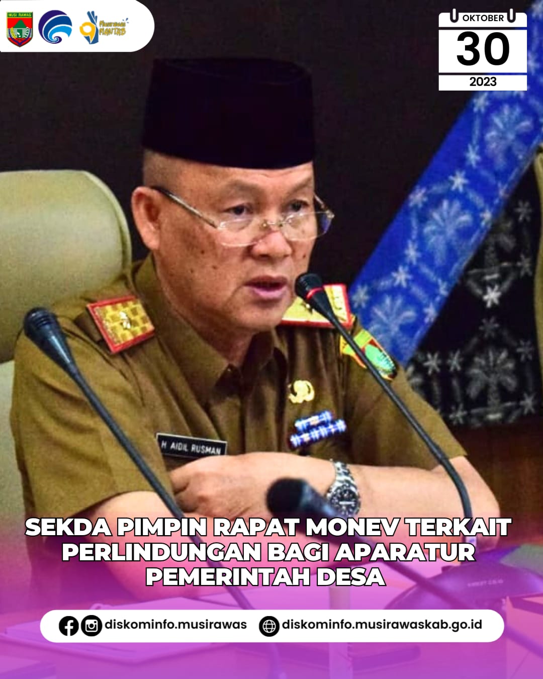 Rapat Monev terkait Perlindungan bagi Aparatur Pemerintahan Desa dan Pekerja Rentan dalam Program BPJS Ketenagakerjaan