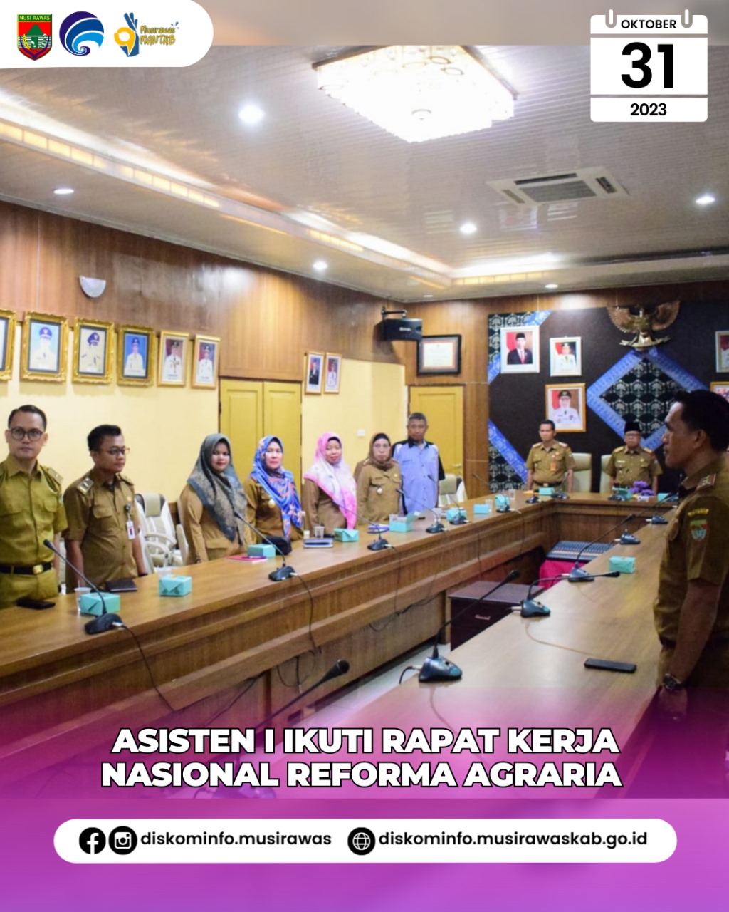 Asisten I ikuti Rapat Kerja Nasional Reforma Agraria