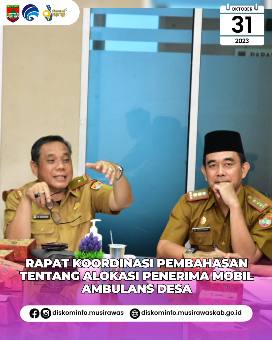 Rapat Koordinasi Pembahasan Alokasi Penerima Mobil Ambulans Desa Tahun Anggaran 2023