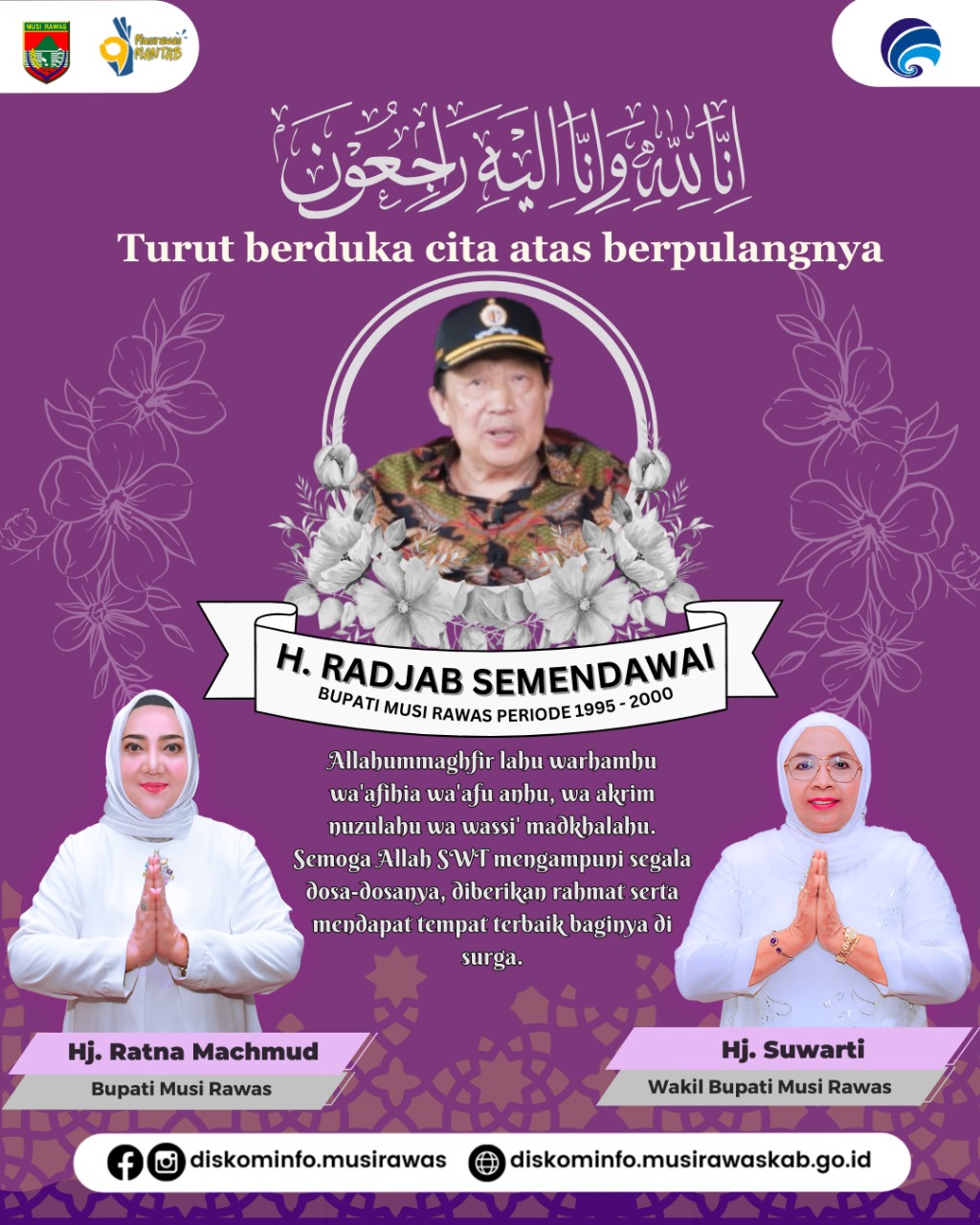 Turut Berduka Cita, atas berpulangnya H. RADJAB SEMENDAWAI