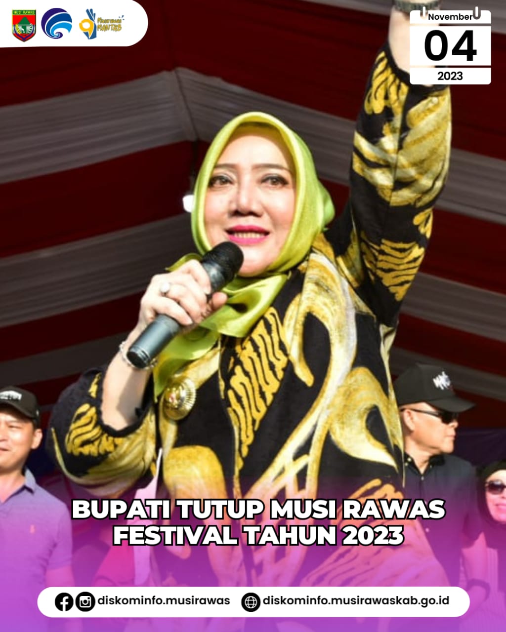 Bupati tutup Festival Olahraga Rekreasi Masyarakat KORMI 1 dan Festival Lan Serasan Sekentenan Tahun 2023