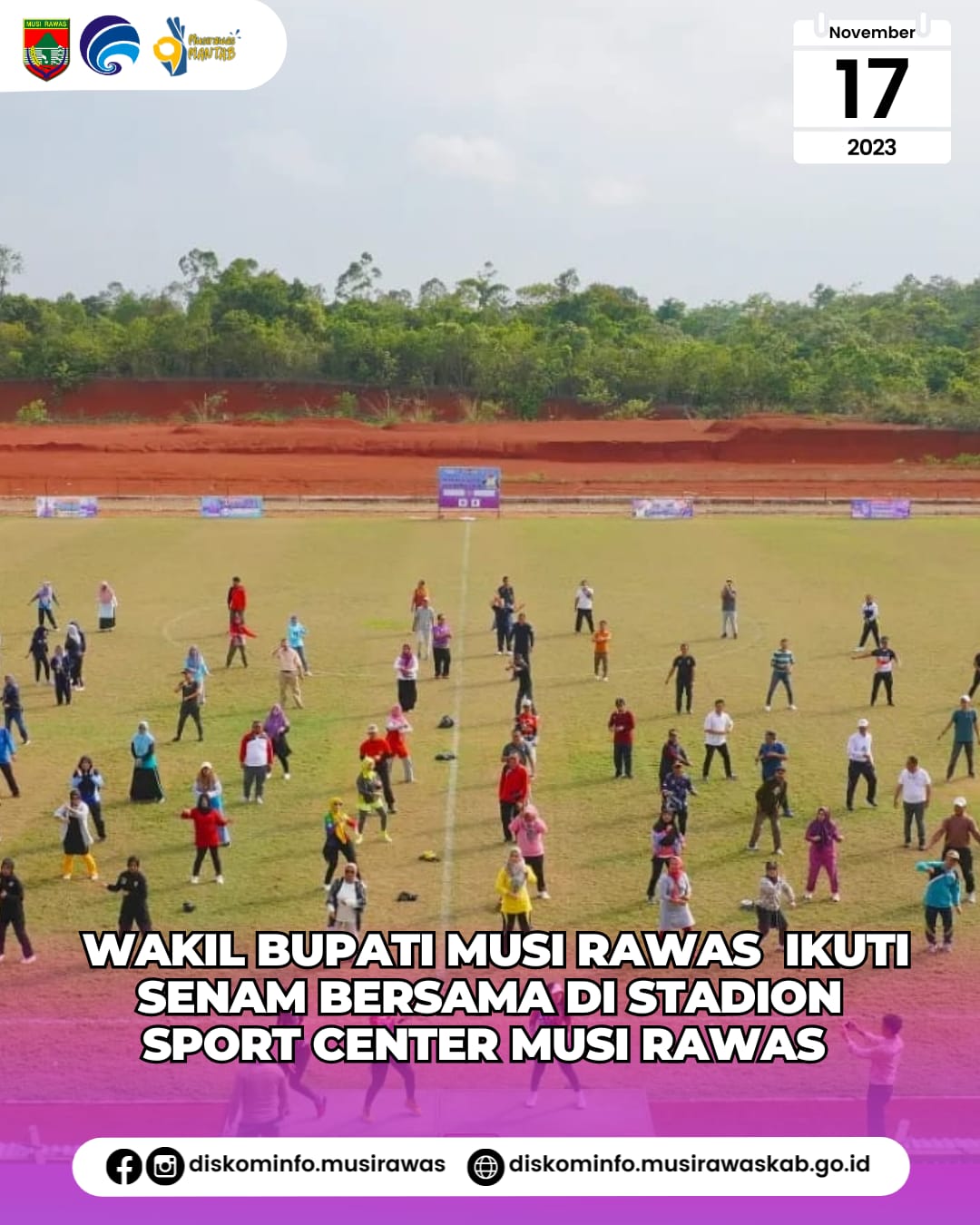 Wakil Bupati Musi Rawas Ikut ramaikan Senam Bersama