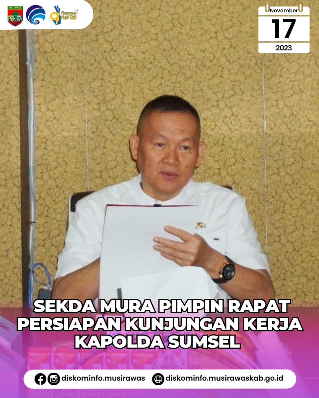 Rapat Persiapan Kunjungan Kerja Kapolda Sumatera Selatan