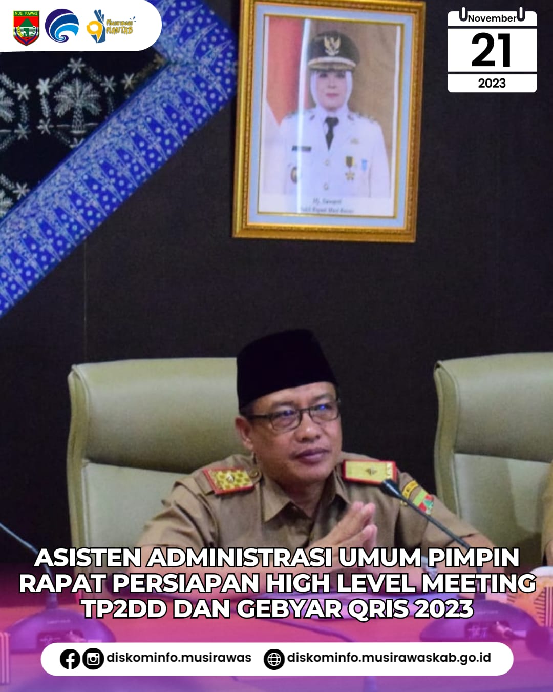 Asisten Administrasi Umum Pimpin Rapat Persiapan High Level Meeting TP2DD dan Gebyar QRIS 2023
