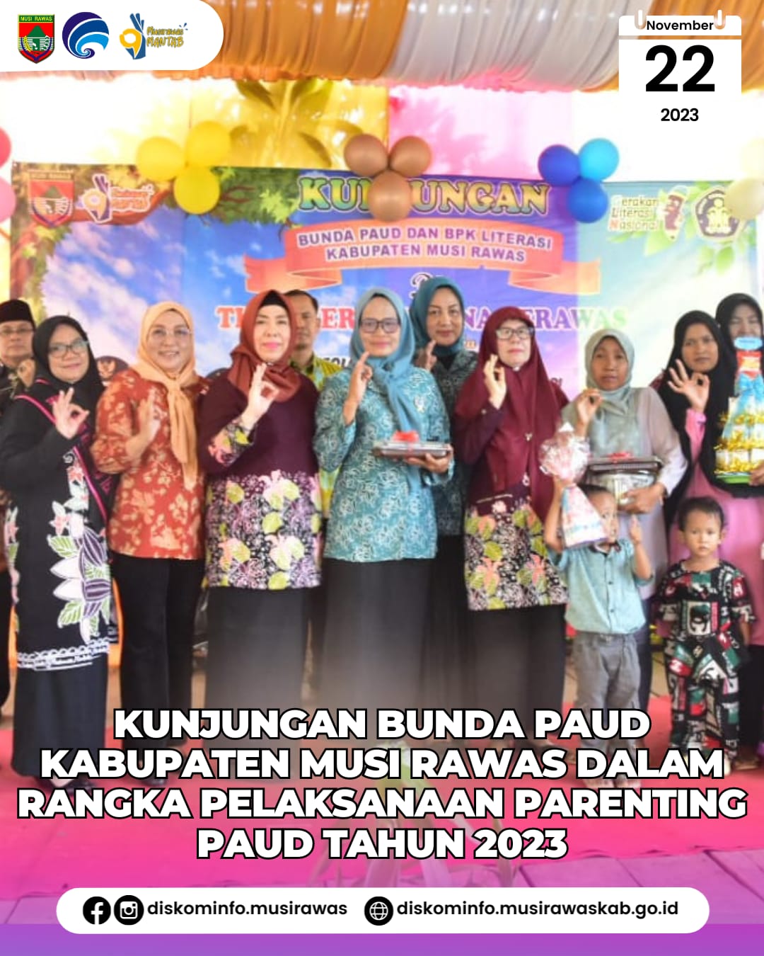 Parenting PAUD 2023, Bunda PAUD Musi Rawas Berkunjung ke TK Negeri Pembina Terawas Kecamatan STL Ulu Terawas