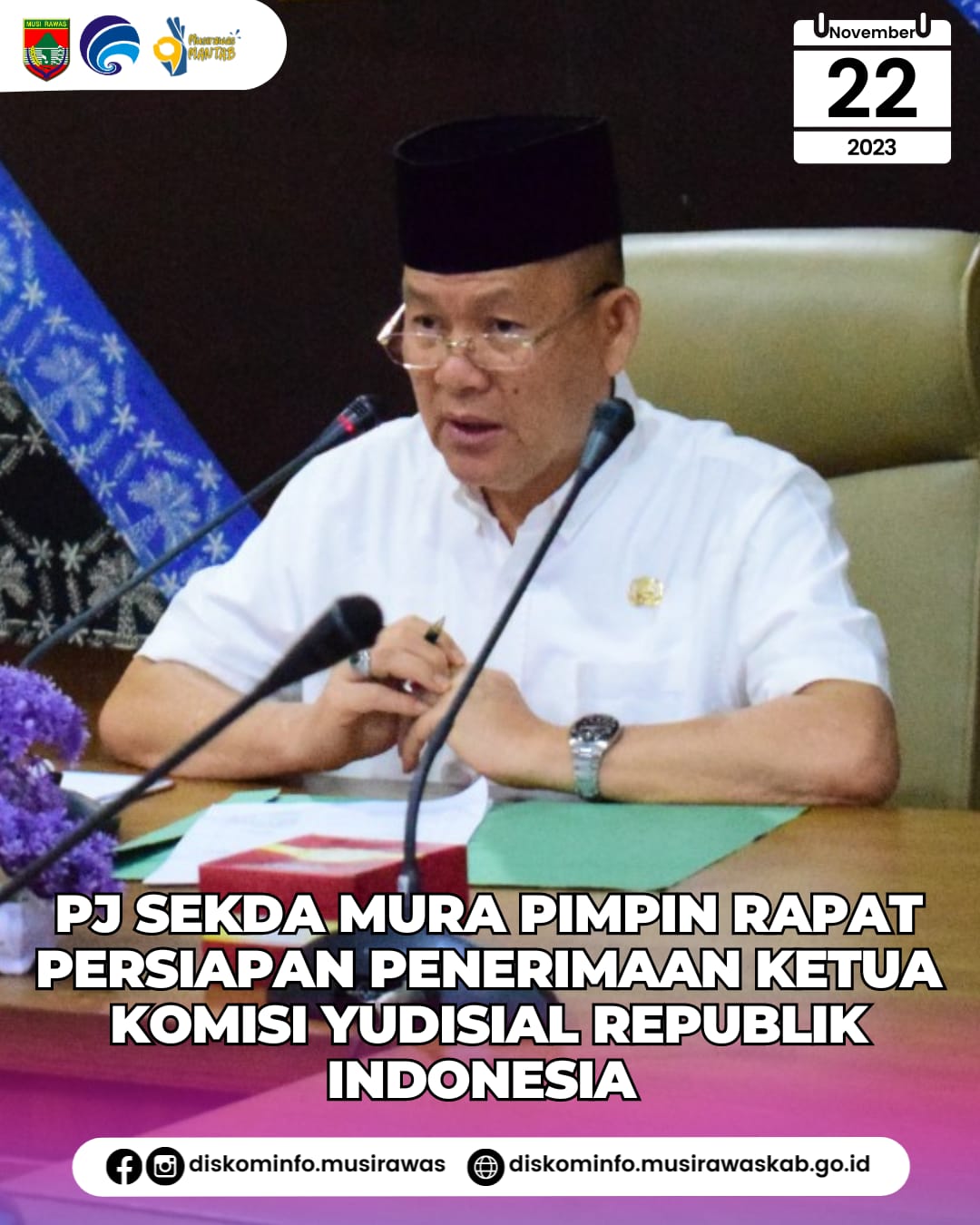 PJ Sekda MURA Pimpin Rapat Persiapan Penerimaan Ketua Komisi Yudisial Republik Indonesia