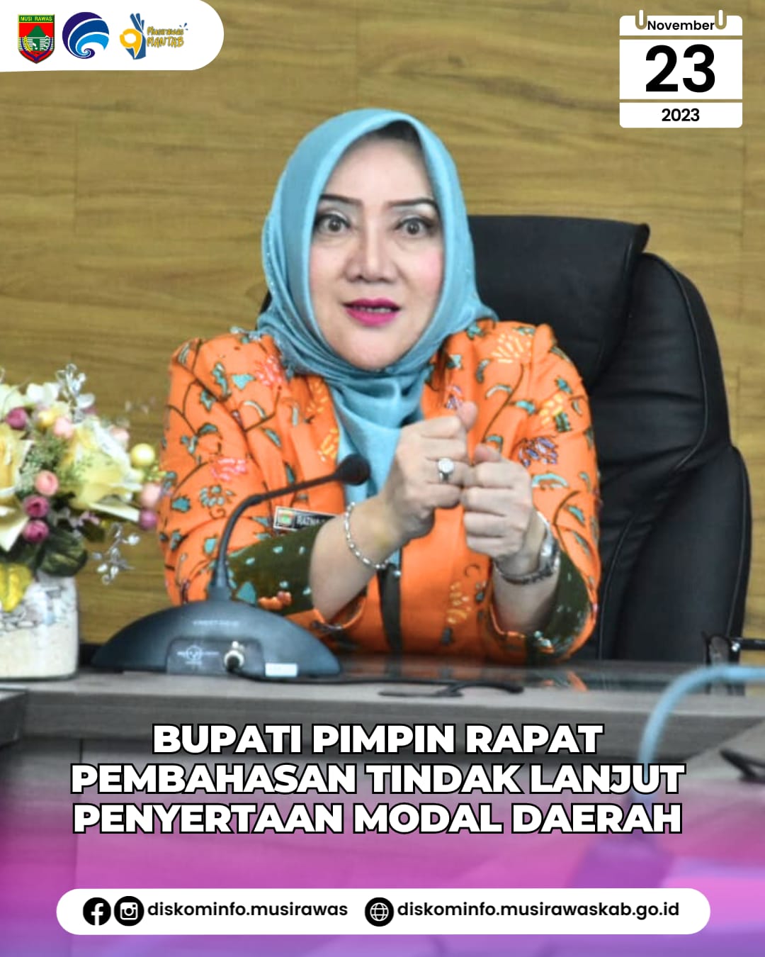 Rapat Pembahasan Tindak Lanjut Penyertaan Modal Daerah dengan Bank Sumsel Babel Cabang Muara Beliti