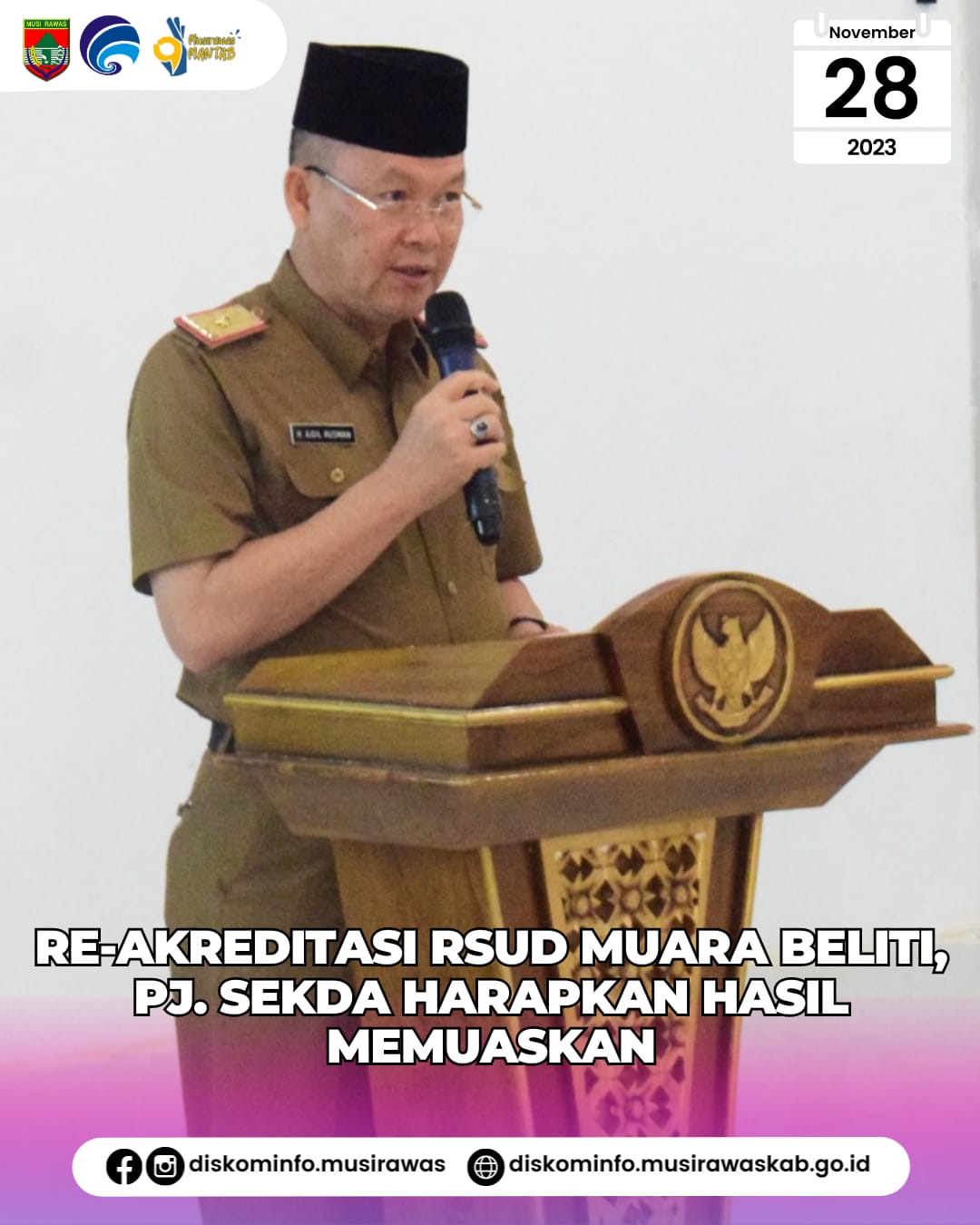Re Akreditadi RSUD Muara Beliti, PJ. Sekda harapkan hasil memuaskan