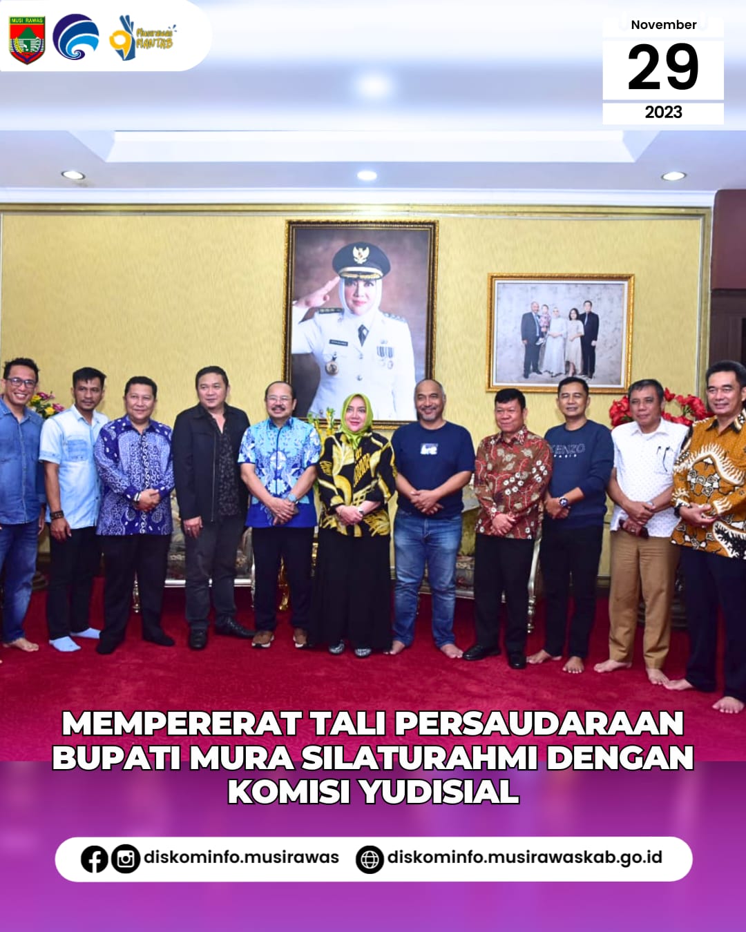 Mempererat Tali Persaudaraan Bupati Mura Silaturahmi dengan Komisi Yudisial