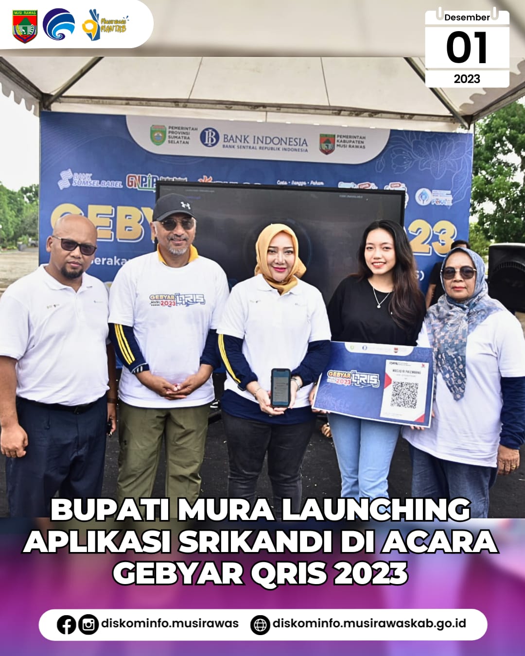 Bupati Mura Launching Aplikasi SRIKANDI di Acara Gebyar QRIS 2023