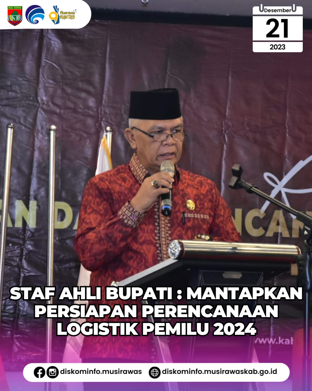 Staf Ahli Bupati : Mantapkan Persiapan Perencanaan Logistik Pemilu 2024