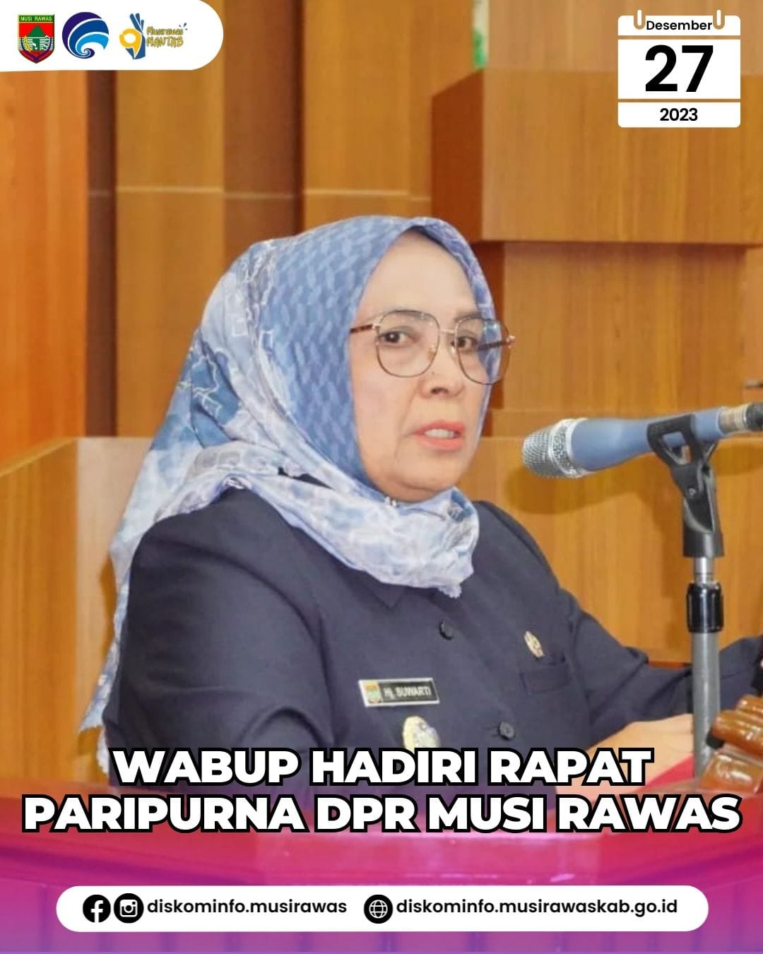 Wabup Hadiri Rapat Paripurna DPRD Musi Rawas