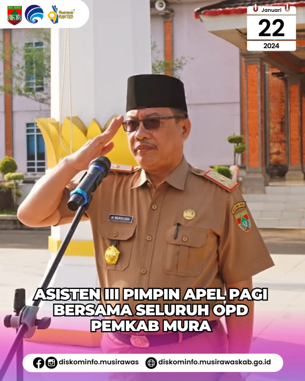 Asisten III pimpin Apel Pagi Bersama Seluruh OPD Pemkab Mura