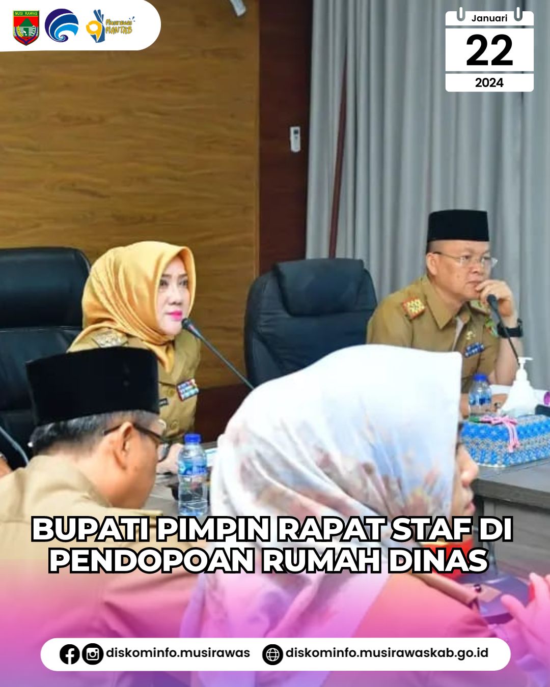 Bupati pimpin Rapat Staf di Pendopoan Rumah Dinas Bupati Musi Rawas