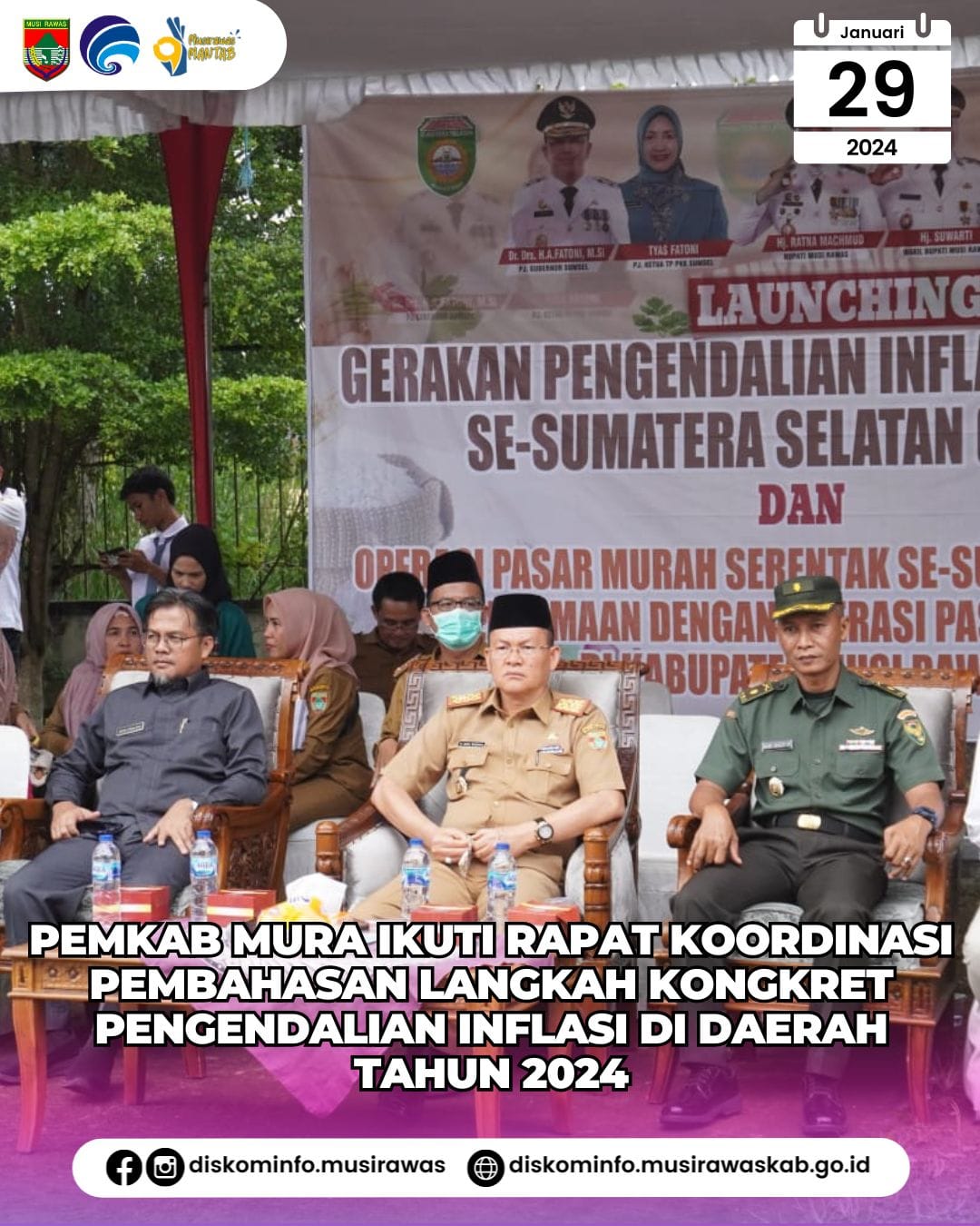 Pemkab Mura ikuti Rapat Koordinasi Pembahasan Langkah Pengendalian Inflasi di Daerah Tahun 2024