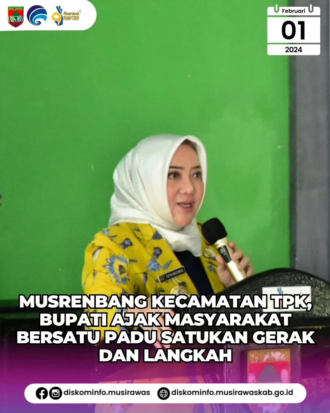 Musrenbang Kecamatan TPK, Bupati Ajak Masyarakat Bersatu Padu Satukan Gerak dan Langkah