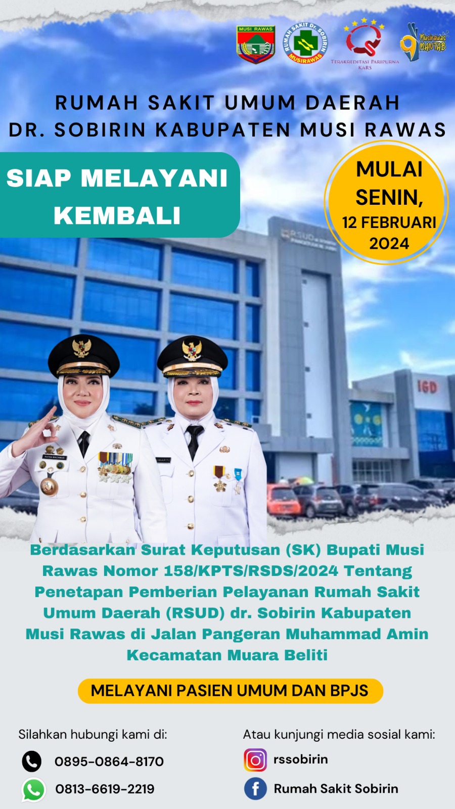 Selamat Sukses Relokasi RSUD dr Sobirin