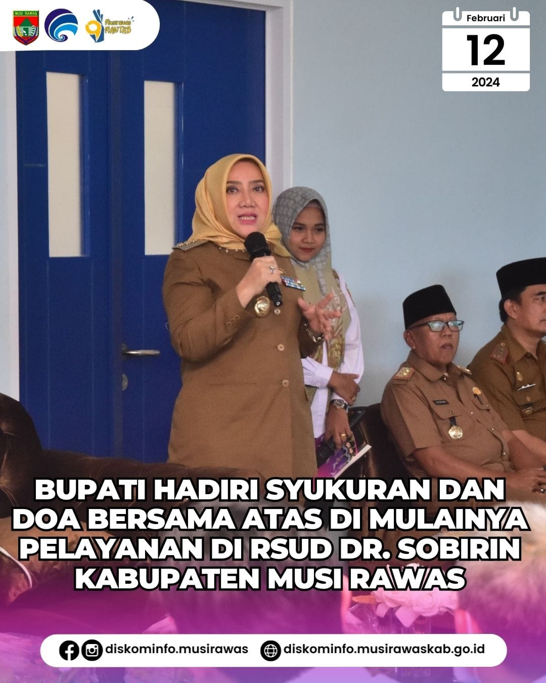 Bupati Musi Rawas hadiri Syukuran dan Doa Bersama atas mulainya Pelayanan di RSUD dr. Sobirin
