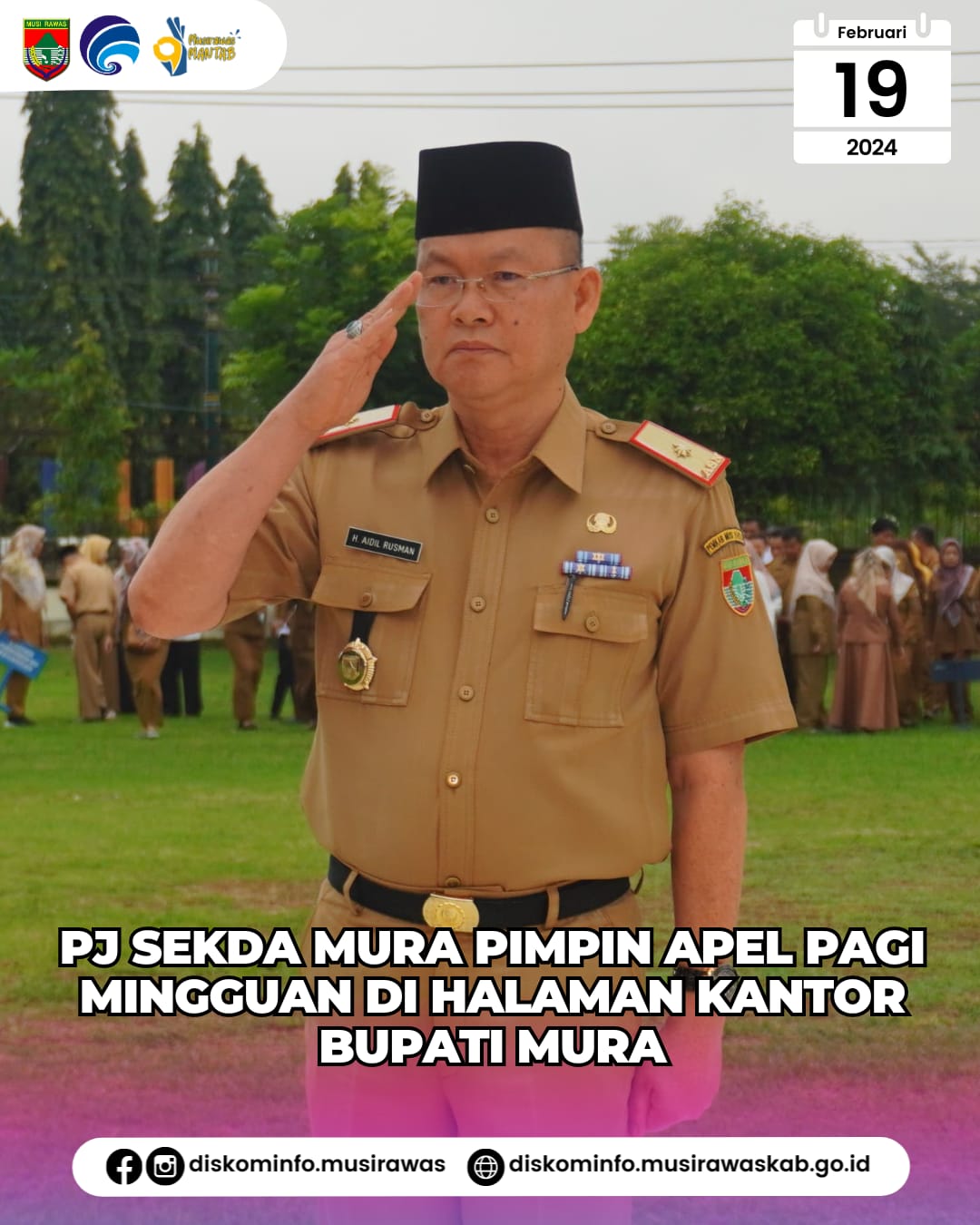 Pj. Sekda Musi Rawas pimpin apel mingguan Pemkab Musi Rawas