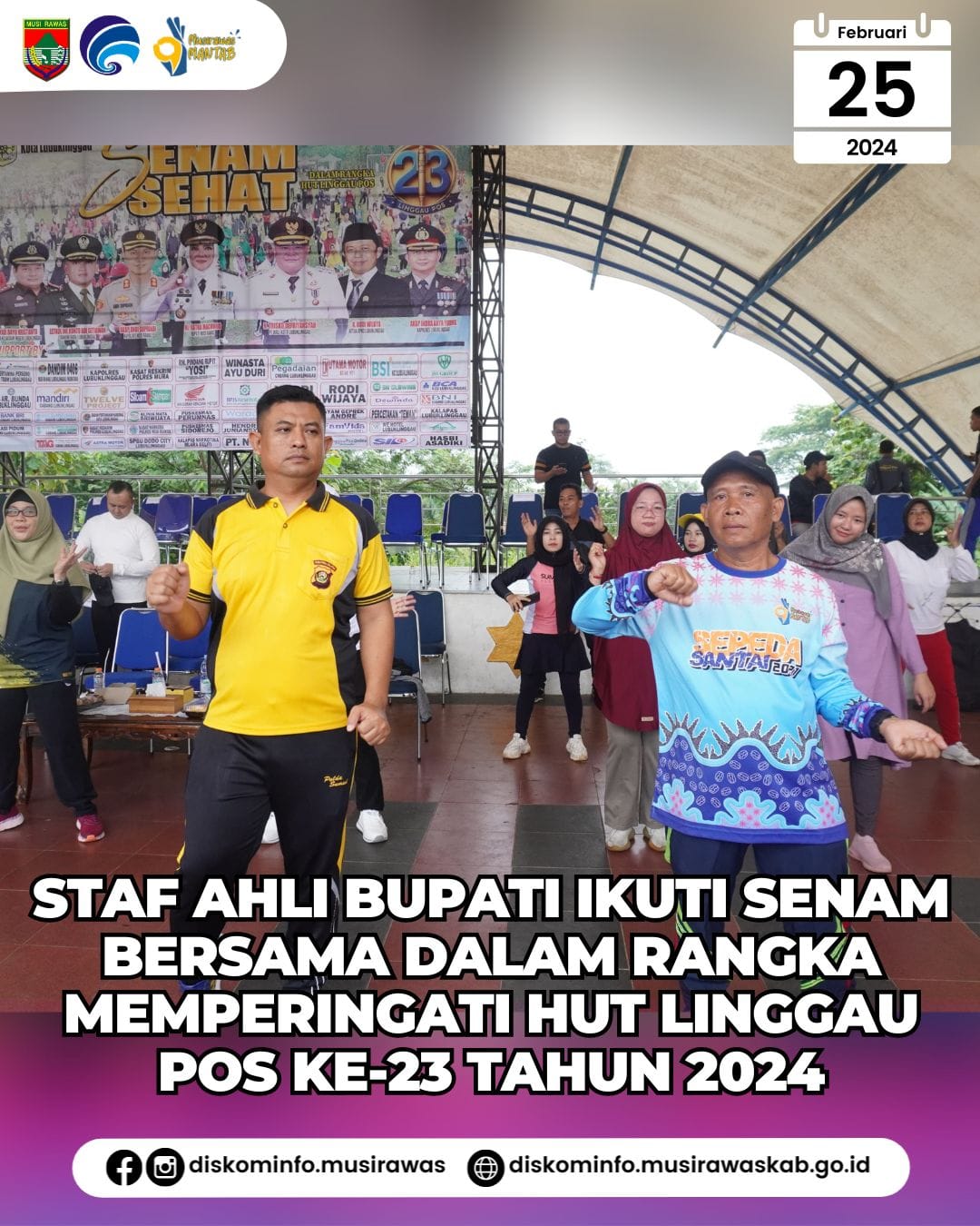 Staf Ahli Bupati ikuti Senam Bersama dalam Rangka peringati HUT Linggau Pos ke 23
