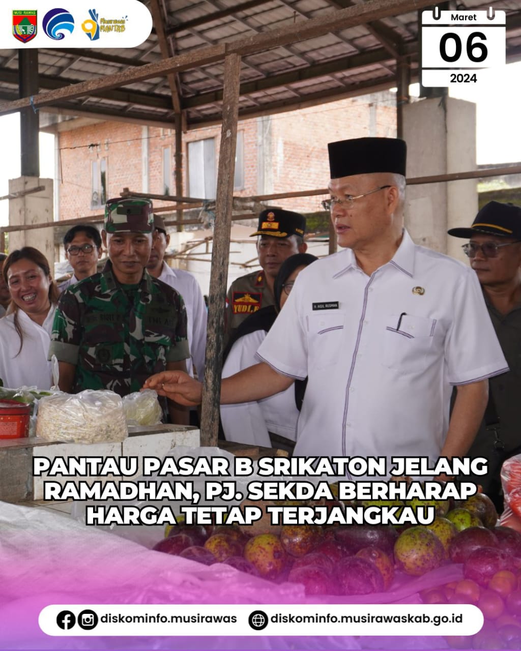 Pantau Pasar Jelang Ramadhan, Pj Sekda Berharap Harga Tetap Terjangkau