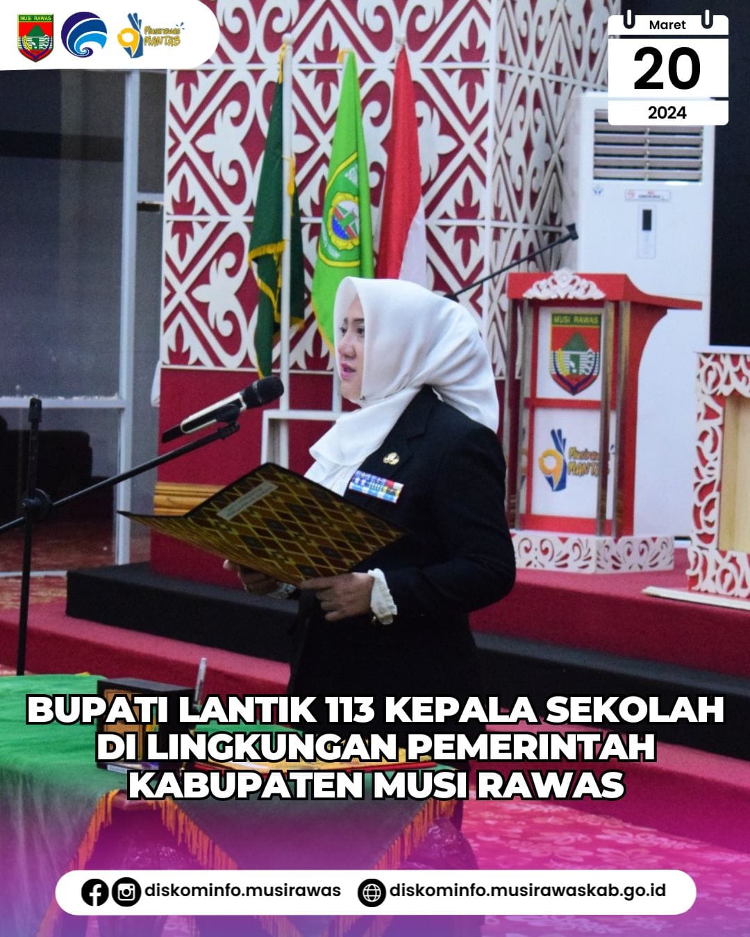 Bupati lantik 113 Kepala Sekolah di lingkungan Pemerintah Kabupaten Musi Rawas