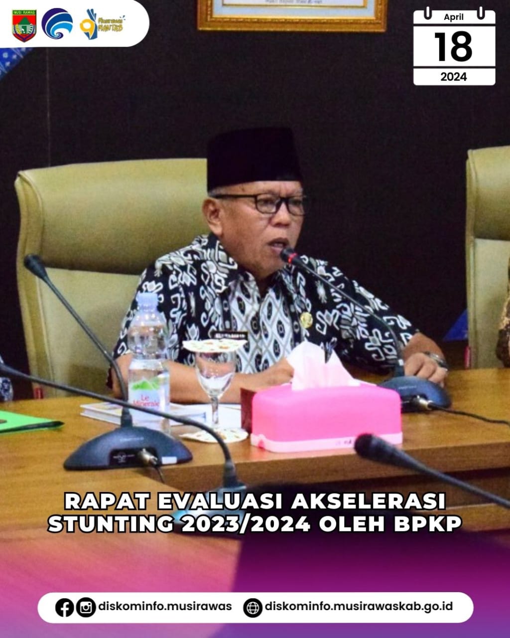 Sekda Pimpin Rapat Evaluasi Akselerasi Stunting 2023/2024 oleh Tim BPKP Sumsel
