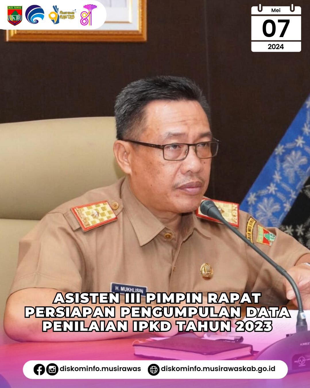 Asisten III Pimpin Rapat Persiapan Pengumpulan Data Penilaian IPKD Tahun 2023