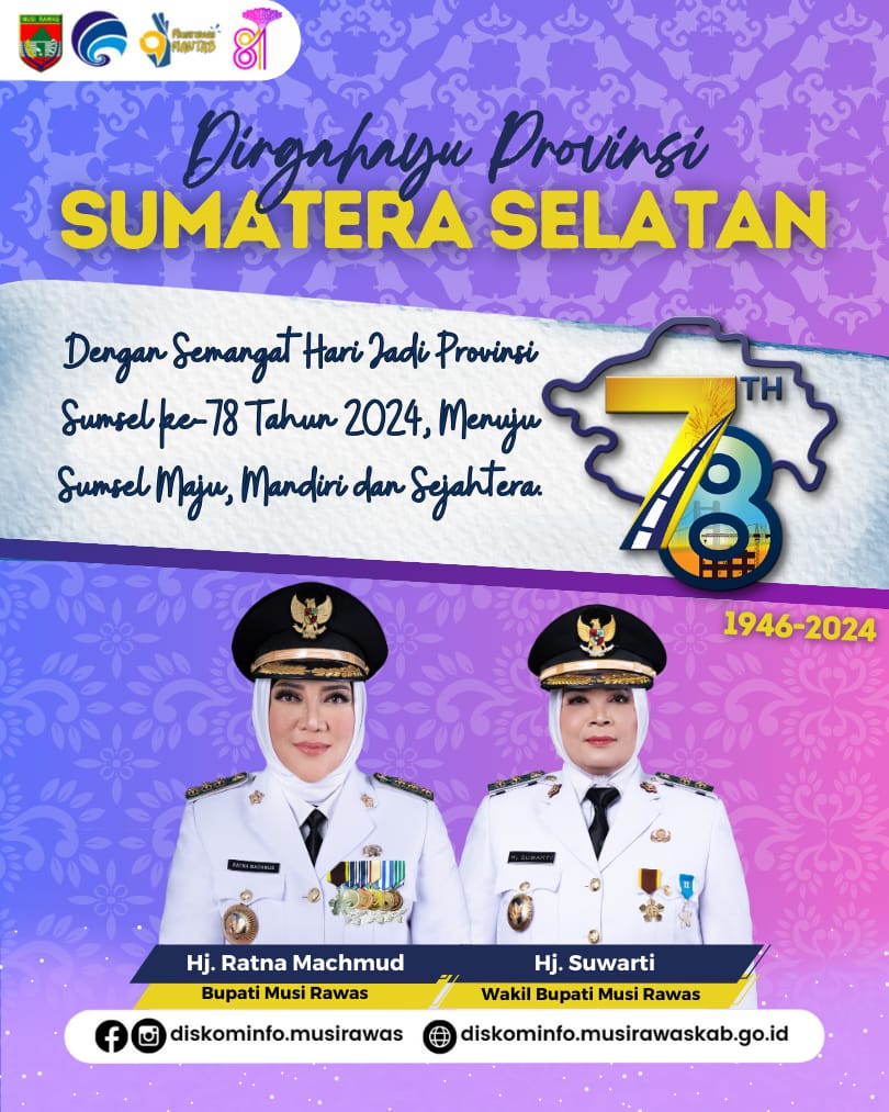 Dirgahayu Provinsi Sumatera Selatan