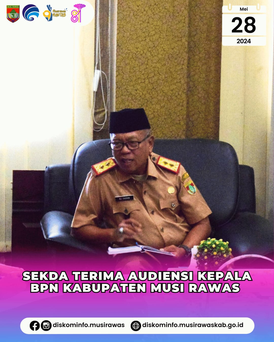 Sekda terima Audiensi Kepala BPN Kabupaten Musi Rawas