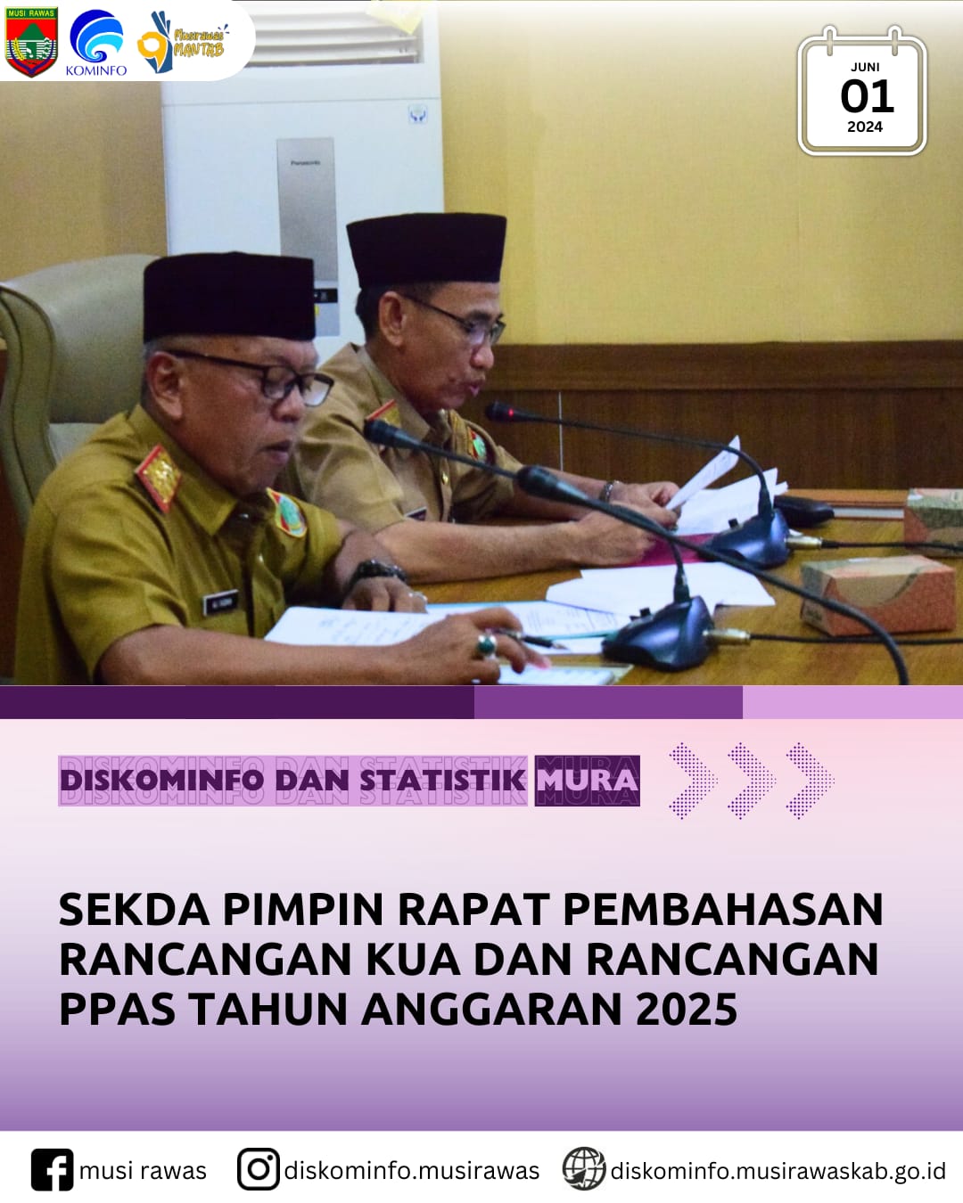 Sekda pimpin Rapat Pembahasan Rancangan KUA dan Rancangan PPAS TA 2025
