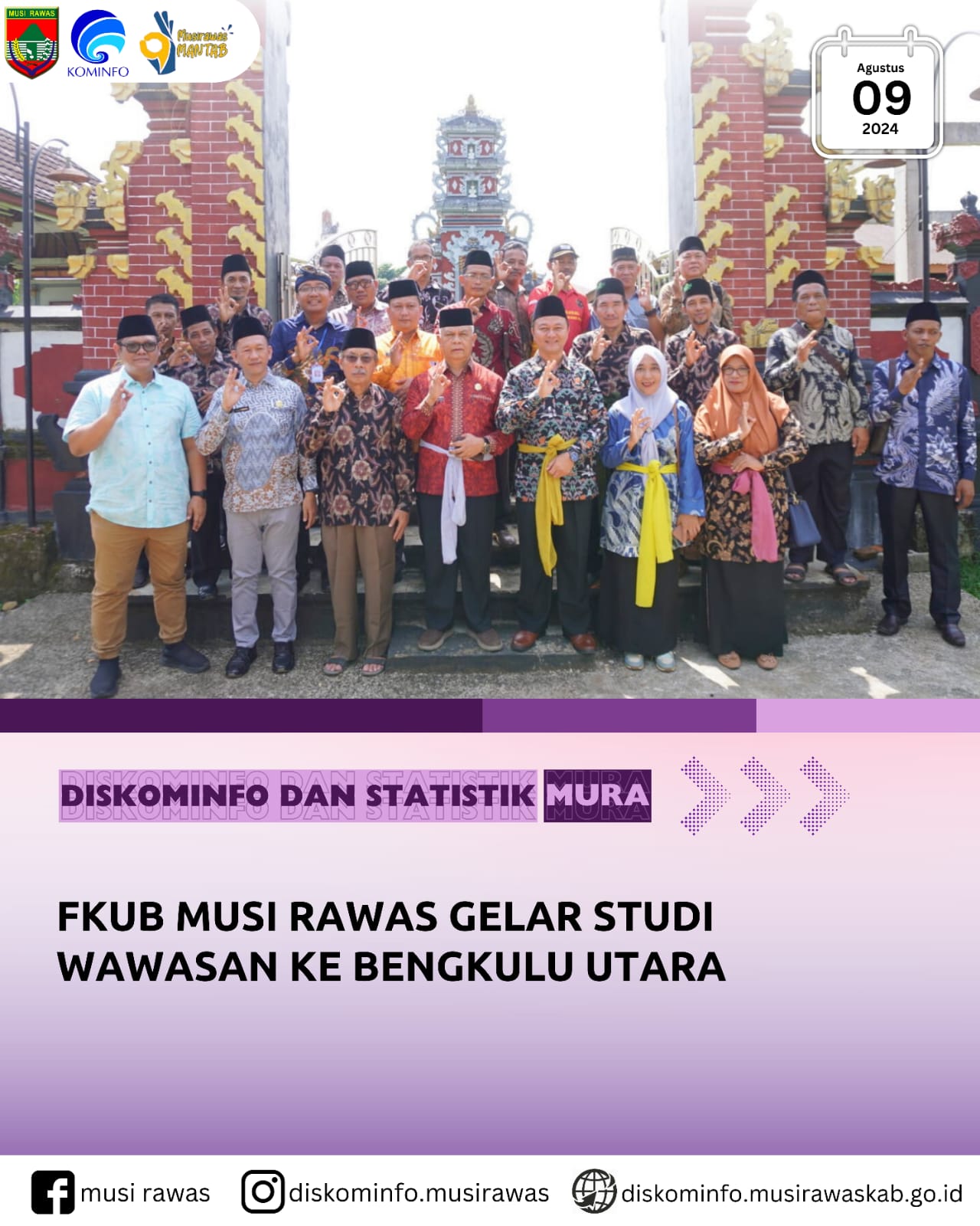 FKUB Musi Rawas Gelar Studi Wawasan Ke Bengkulu Utara