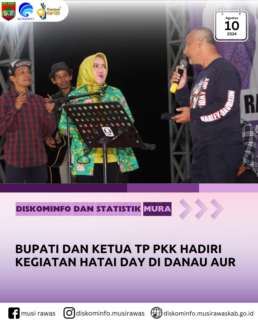 Bupati dan Ketua TP PKK Musi Rawas hadiri kegiatan Hatai Day