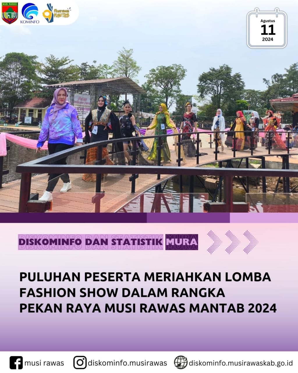 Puluhan Peserta Meriahkan Lomba Fashion Show dan Lomba Biduk dalam Festival Lan Serasan Sekentenan