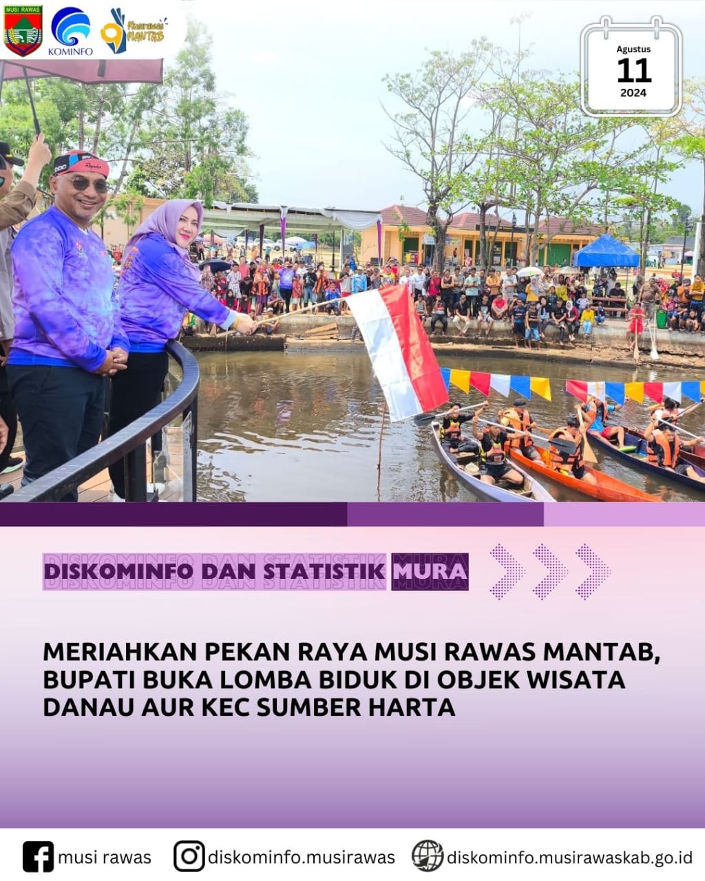 Puluhan Peserta Meriahkan Lomba Biduk dalam Festival Lan Serasan Sekentenan