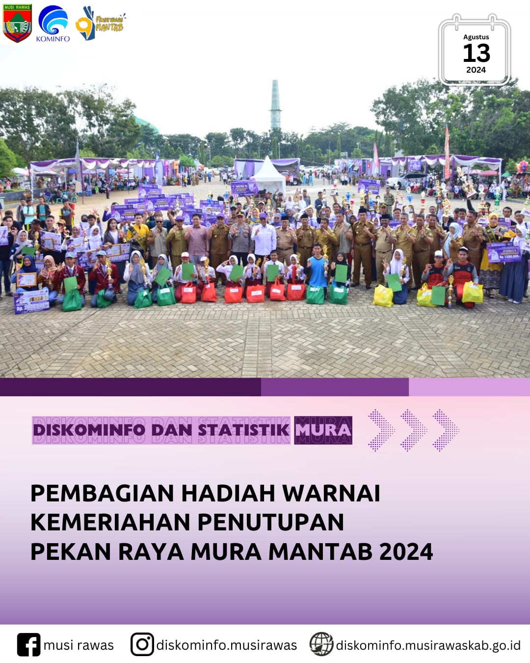 Pembagian Hadiah Warnai Kemeriahan Penutupan Pekan Raya Mura MANTAB 2024