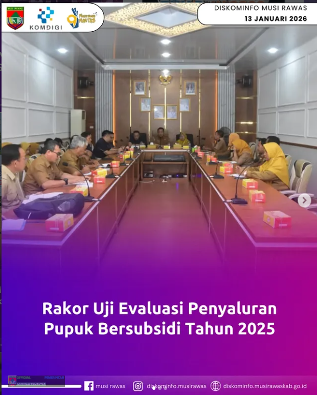 Rakor Uji Evaluasi Penyaluran Pupuk Bersubsidi Tahun 2025