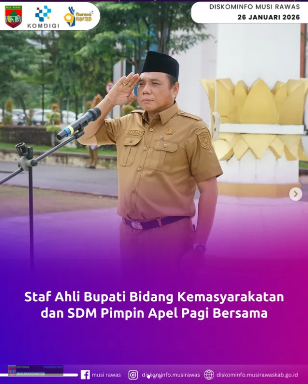 Staf Ahli Bupati Bidang Kemasyarakatan dan SDM Pimpin Apel Pagi Bersama
