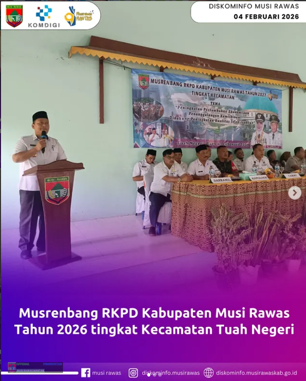 Musrenbang RKPD Kabupaten Musi Rawas Tahun 2026 tingkat Kecamatan Tuah Negeri