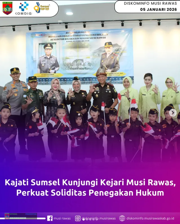 Kajati Sumsel Kunjungi Kejari Musi Rawas, Perkuat Soliditas Penegakan Hukum