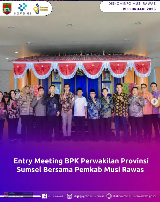 Entry Meeting BPK Perwakilan Perwakilan Provinsi Sumsel Bersama Pemkab Musi Rawas