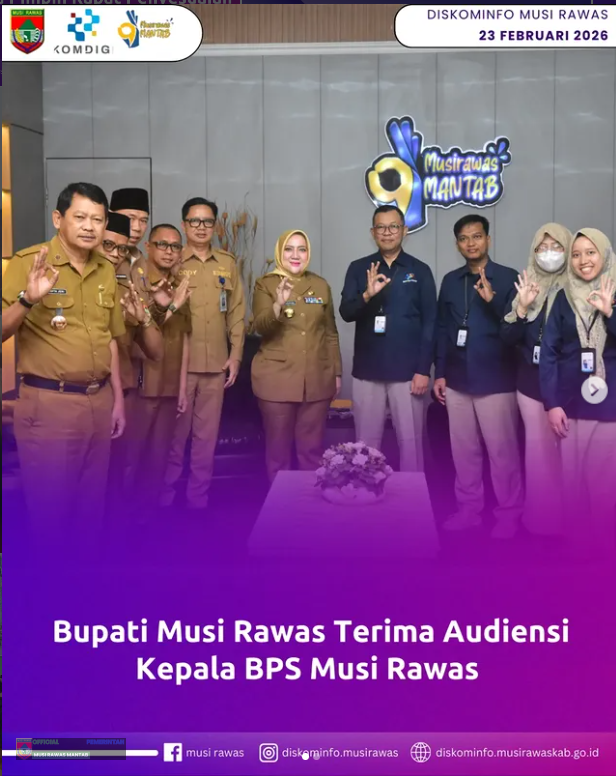 Bupati Musi Rawas Terima Audiensi Kepala BPS Musi Rawas