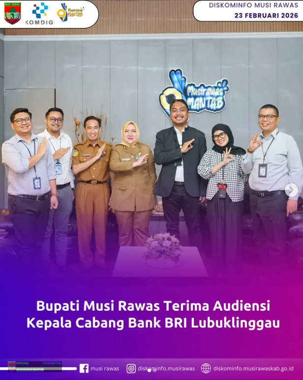 Bupati Musi Rawas Terima Audiensi Kepala Cabang Bank BRI Lubuklinggau