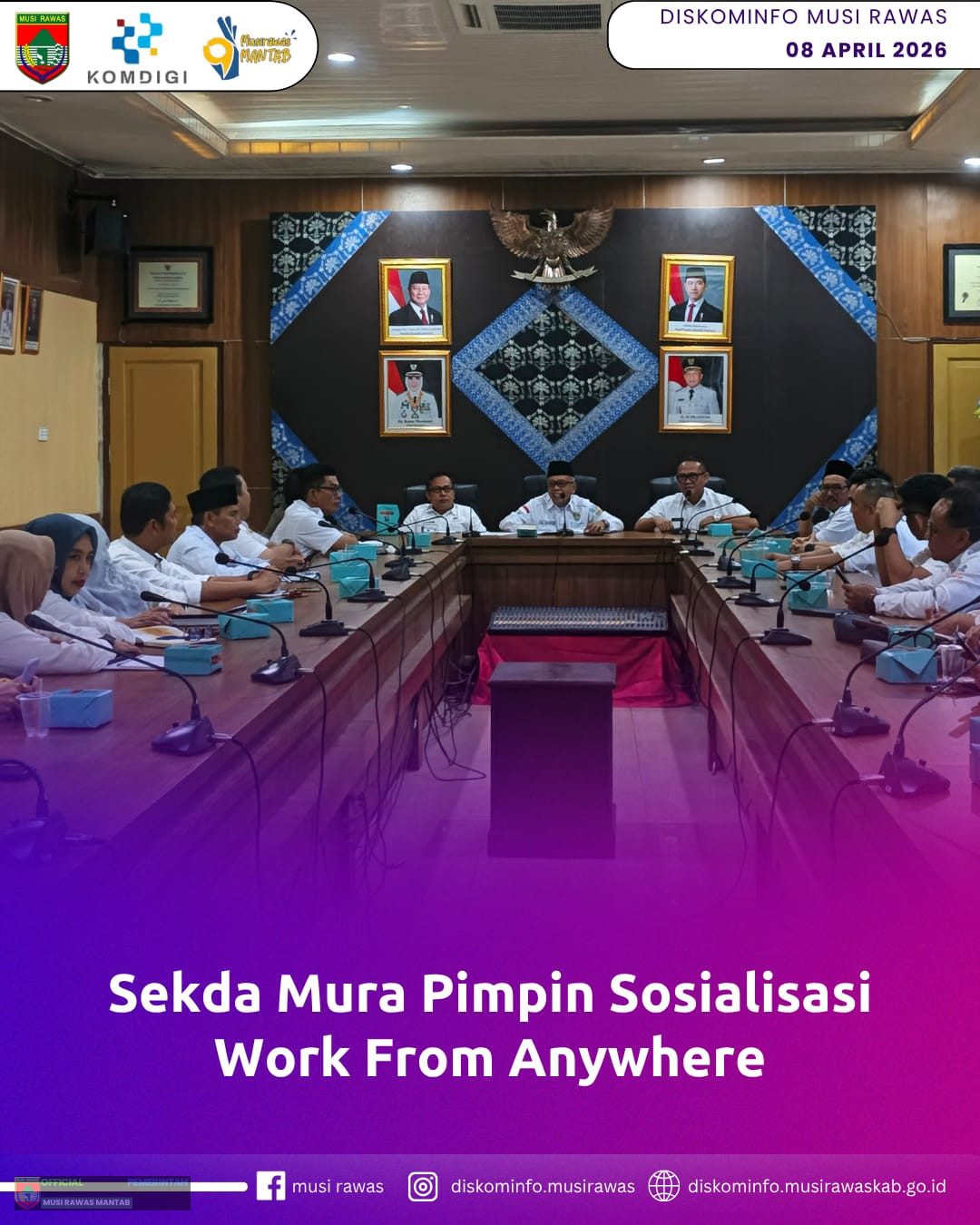 Sekda Mura Pimpin Sosialisasi Work From Anywhere 