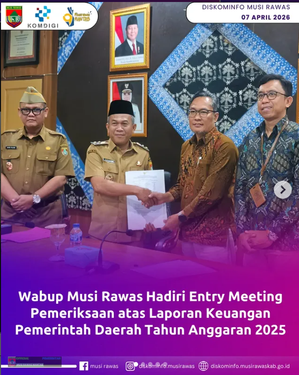 Wabup Musi Rawas Hadiri Entry Meeting  Pemeriksaan atas Laporan Keuangan Pemerintah Daerah Tahun Anggaran 2025