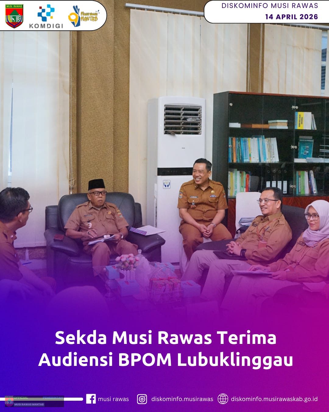 Sekda Musi Rawas Terima Audiensi BPOM Lubuklinggau