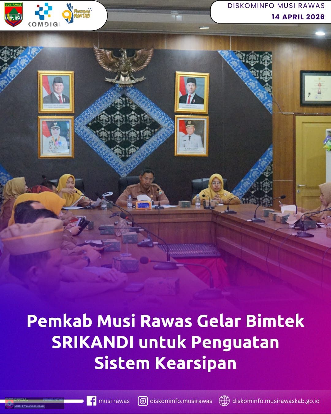 Pemkab Musi Rawas Gelar Bimtek SRIKANDI untuk Penguatan Sistem Kearsipan