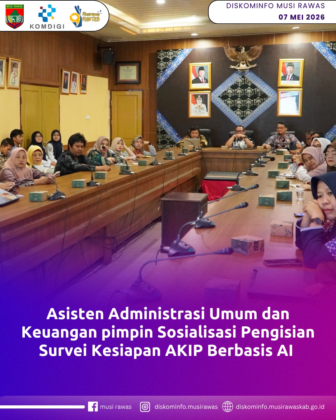 Asisten Administrasi Umum dan Keuangan Pimpin Sosialisasi Pengisian Survei Kesiapan AKIP Berbasis AI